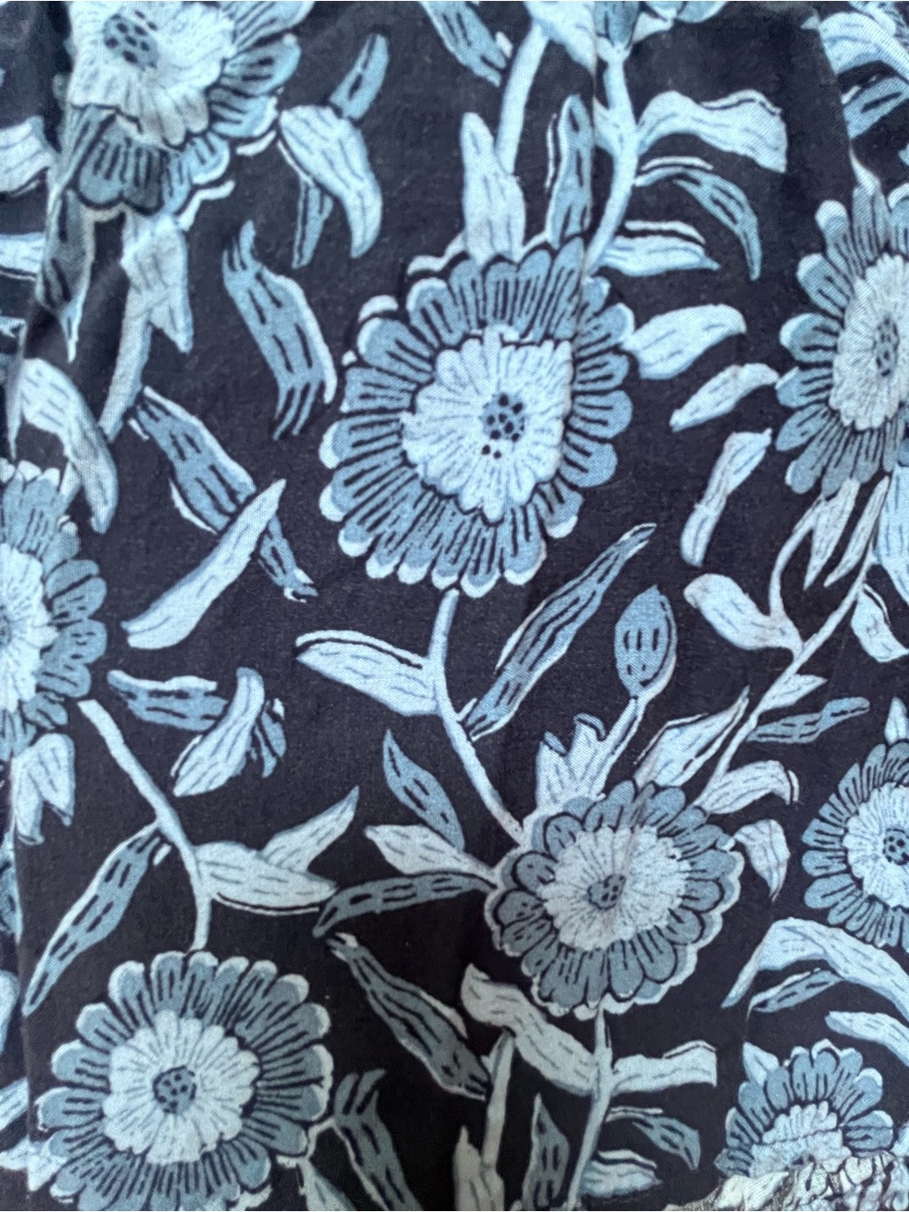 Blue Floral Tiered Maxi Dress Womens Medium Sundress Garden Party Spring Summer - Picture 4 of 7